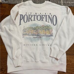 Portofino Graphic Crewneck Sweatshirt - White Hollister